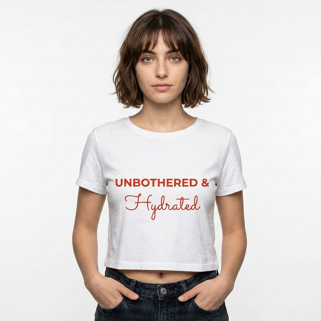 Unbothered & Hydrated Ribbed Crop Top — Femmescentique