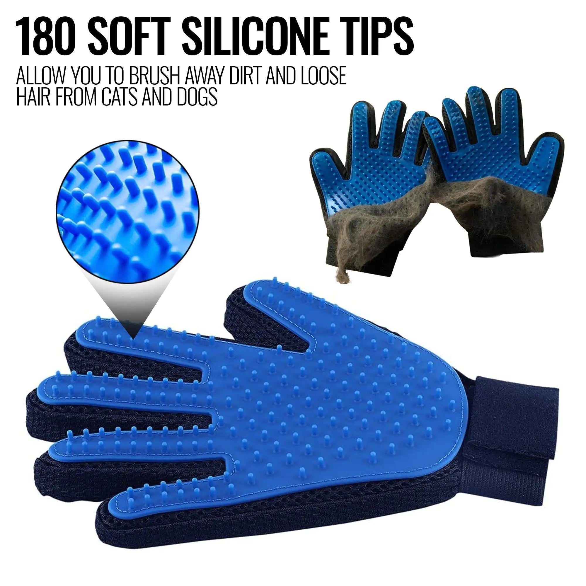 Glow &  Groom: 2-in-1 Pet Massage & Deshedding Glove